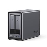 UGREEN NAS DXP2800 2-Bay Desktop All-Round Ideal for Content Creators and Enthusiasts, Intel N100 Quad-core CPU, 8GB DDR5 RAM, 2.5GbE, 2X M.2 NVMe Slots, 4K HDMI, Network Attached Storage (Diskless)