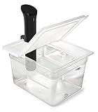 EVERIE Sous Vide Container 12 Quart EVC-12 with Collapsible Hinged Lid Compatible with Anova Nano or AN500-US00 or Anova Pro 3.0 or Anova Mini, Also Fits Instant Pot