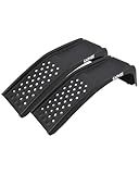 Garvee 8 in Lift Solid Steel Car Ramp 8000 LBS Capacity, 2000 LBS Per Ramps, Heavy Duty Truck Ramps for Car Repair or Vehicle Maintenance, 2 Pack Car Ramps, Black
