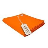 Yogikuti Iyengar Cotton Yoga Blanket Set of One – Thick Handwoven Yoga Blankets for Restorative Yoga, Meditation & Pranayama – Premium Cotton Yoga Blanket for Support & Comfort in Pranayama (Orange)