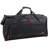 55 Liter, 24 Inch Lightweight Canvas Duffle Bags for Men & Women For Traveling, the Gym, and as Sports Equipment Bag/Organizer (Black 2)