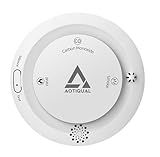 Smoke and Carbon Monoxide and Heat Detector 3-in-1 CO/Smoke/Temp Alarm 10-Year Battery, 85dB Voice Alert, Explosion-Proof ABS, Easy Installation Home Safety Device (Includes AA Batteries)