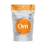 OM Master Blend Mushroom Powder – Organic Mushroom Supplement with 10 Mushrooms and Ashwagandha - Support Immunity, Gut Health & Stress Relief, 3.17 oz (40 Servings)