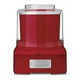 Cuisinart Ice Cream Maker Machine, 1.5 Quart Double Insulated Machine, Sorbet and Frozen Yogurt Maker, Ready in 20 Minutes, ICE-21RP1, Red