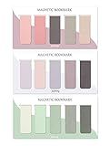 15 Pieces Bookmark, Magnetic Bookmarks for Women, Men, Book Lovers, Page Markers for Students Teachers Reading (Misty, Ocean, Emerald)