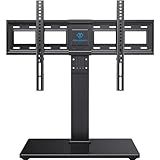 PERLESMITH Universal Swivel TV Stand Legs for 37-65 75 inch LCD LED TVs, Height Adjustable Table Top Mount with Tempered Glass Base, VESA 600x400mm, Television TV Stands Holds up to 99lbs, PSTVS13