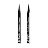 NYX PROFESSIONAL MAKEUP Epic Ink Liner, Waterproof Liquid Eyeliner - Black (Pack Of 2), Vegan Formula