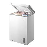 Midea 3.5 Cu.ft Chest Freezer, Fridge Freezer Convertible with LED Light