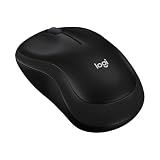 Logitech M185 Compact Ambidextrous Wireless Mouse with Rubber Grips - Black