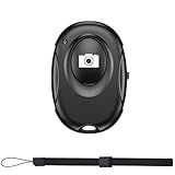 Generic Wireless Camera Shutter Clicker | Camera Shutter Remote Control for iPhone & Android Smartphones | Wireless Remote Control Selfie Button - Includes Wrist Strap, Black