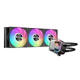 SAMA L70 360mm ARGB CPU Liquid Cooler,CPU PC AIO Water Cooler,Chamfered Infinity Mirror,High-Performance Ceramic Pump,with 28mm Hydraulic Bearing Fans,Intel LGA 1851/1700/1200/115X&AMD AM5/AM4,Black