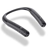 Neckband Bluetooth Speaker, Wireless Portable Bluetooth Speakers w/High Fidelity 3D Stereo Sound, 15 Hrs Playtime, 90g Lightweight, Wearable Speaker w/Built-in Mic for Home, Office and Outdoors