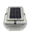 Solar Blaster Solar Roof Vent - Solar Attic Fan - Solar RoofBlaster with White Vent 3 watt | Ventilation solution for your home, garage, shed, greenhouse, utility shed, storage shed, and dog house