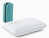 Vaverto Small Memory Foam Bed Pillow for Camping - Compressible Medium Firm, Breathable Cover, Machine Washable, Ideal Backpacking