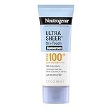 Neutrogena Ultra Sheer Dry-Touch Sunscreen Lotion, Max 100+ Broad Spectrum SPF 100 UVA/UVB Protection, Lightweight, Non-Greasy Sunscreen, Oxybenzone-Free, Antioxidant, Travel Size, 3 fl oz