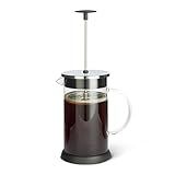 Amazon Basics French Coffee Press, 34 oz., Borosilicate Glass, BPA-Free, Removable Dishwasher-Safe Parts