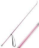 Luynro Horse Dressage Whip 43inch/47inch,Pig Whip Training Livestock Stick with Wristband,Comfortable Gel Handle (Pink, 43inch)