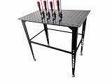 36 in. x 24 in. Welding Table with 4 x Weld Clamps，600 Lbs Weight Capacity, 16mm Holes