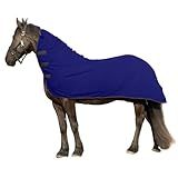 RESISTANCE Long Lasting & Warm Soft Fleece Contour Cooler for Horse (Large (74"-78"), Navy Blue)
