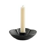 BEUNAIZER Ceramic Flower Candle Holder, 4.7 in Tabletop Tray for Home Decor
