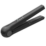 Cordless Hair Straightener Portable Travel Rechargeable Flat Iron, Fast Heating, Adjustable Temperature for Professional Straightening & Curling – Portable and Travel-Friendly (Black) (Black)