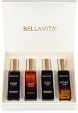 Bella Vita Organic Man Luxury Perfume Gift Set 4x20 ML for Men with Dominus, Oud, CEO, Impact Perfume|Woody, Citrusy Long Lasting EDP & EDC Fragrance Scent |80 ML