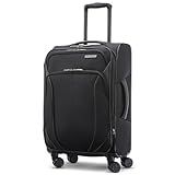American Tourister 4 KIX 2.0 Expandable Softside Luggage with Spinner Wheels, 20 SPINNER, BLACK