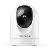 Cinnado Security Camera Indoor-2K 360° WiFi Cameras for Home Security,Pet/Dog/Baby Camera with Phone app, 2-Way Audio, Night Vision, 24/7 SD Card Storage, Works with Alexa & Google Home (2.4Ghz)-D1