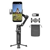 Osmo Mobile 8 Gimbal Stabilizer for Phone, Native Tracking with Audio & Lighting, 360° Pan Rotation, Built-in Extension Rod & Tripod, 10h Battery, Extension Rod, Robust 3-Axis Stabilization