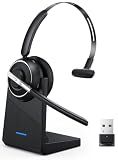 Wireless Headset with Mic for Work Bluetooth Headset with Microphone for PC