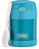 THERMOS FUNTAINER 10 Ounce Stainless Steel Vacuum Insulated Kids Food Jar with Spoon, Teal