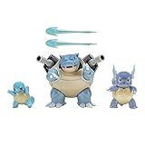 Pokémon Select Evolution 3 Pack - Features 2-Inch Squirtle, 3-Inch Wartortle & 4.5-Inch Blastoise Battle Figures - Authentic Details