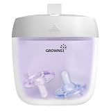 GROWNSY Pacifier Sanitizer Case Portable on The Go for Baby, White