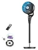 DREO Fan for Bedroom, 2026 Upgraded, 90ft Airflow, 20dB Quiet Fan, 90° Oscillating Standing Fan for Whole Room, DC Motor, 8+H Speeds, 3 Modes, 38-42'' Adjustable Height, 8H Timer, 105° Manual Vertical