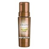 Jergens Natural Glow Instant Sun Body Mousse, Self Tanner for Deep Bronze Tan, Sunless Tanning Body Bronzer for Natural Looking Color Instantly, 6 Oz