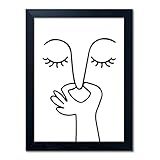 AIANHUA Black and White Bathroom Wall Decor Bad Smell Humorous Wall Art Funny Guest Toilet Picture Print Painting Modern Minimalistic Bathroom Sign