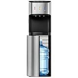 Manastin Bottom Loading Water Cooler Dispenser, Gloss Silver