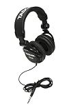 TASCAM TH-02 Professional Studio Monitor Headphones, Wired, Over Ear — for Recording, Podcast, DJ, Music and Guitar, with 1/4 Inch Jack Adapter