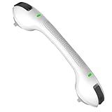 SPECILITE 17 Inch Shower Handle, Disabled and Elderly Strong Suction Cup, Grab Bars for Bathtubs and Showers, Seniors Handicap Safety Handrail for Bathroom Toilet Tiles Glass, White, 1 Pack