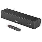Wohome 2.1 Sound Bar for Smart TV with Built-in Subwoofer, 6 Levels Voice Enhancement, 15 Inches Small TV Soundbar Speakers with Bluetooth 5.3/ARC/Optical/AUX/USB Connection, 3 EQ Modes, Wall Mount