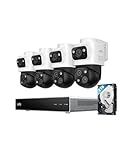 eufy 4K NVR Security Camera System S4 Max, Power Over Ethernet, Wired, 24/7 Recording, Triple Lens Bullet-PTZ Cam, 360° PTZ, Up to 16CH, Cross-Cam Tracking, 8× Auto Zoom, Smart Video Search, 2TB HDD