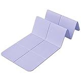 Foldable Yoga Mat for Travel 72"x 32"x 0.32"Inch, 8mm Thick Folding Exercise Mat, Outdoor Non-slip Pilates Mat for Women & Men, Wide Travel Yoga Mat Packable for Workout and Fitness (Purple)