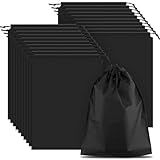 COIDEA 20 Pack Black Shoe Bags for Travel, 15.7" x 11.8", Waterproof Portable Drawstring Travel Shoe Storage Bags