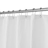 Barossa Design Waffle Weave White Shower Curtain Hotel, Standard Size
