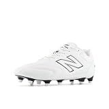 New Balance Unisex-Adult 442 PRO FG V3 Soccer Shoe, Nb 103 White/Black 100, Men 9 / Women 10.5