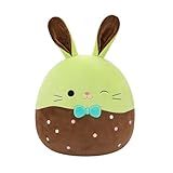 Squishmallows Original 12in Buster The Chocolate-Dipped Green Bunny Holding Chocolate Bunny – Official Jazwares Easter Plush (Medium-Sized)