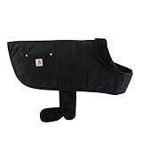 Carhartt Firm Duck Insulated Dog Chore Coat, Durable Weather Resistant Jacket for Cold and Windy Conditions, PFAS Free (Black), Medium