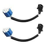 2PCS 7 Inch LED Headlight Connector Pigtail,H13 to H4 Adapter Headlight Socket,Heat Resistant Headlight Wiring Harness Compatible with Jeep Wrangler JK TJ Car Accessories
