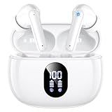 ZZU Wireless Earbuds, 2025 Ear Buds with Big Bass Stereo Sound, Lightweight Bluetooth Earbuds with 48 Hours Playtime, in-Ear Fit Earphones, IPX7, Hands-Free Calls with AI for iPhone, Android, Pad