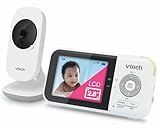 VTech Baby Monitor No WiFi – 19Hr Video Battery, 1000ft Range, Night Vision, Two-Way Talk, Temperature Sensor, Sound-Activated Screen, Lullabies | VM819